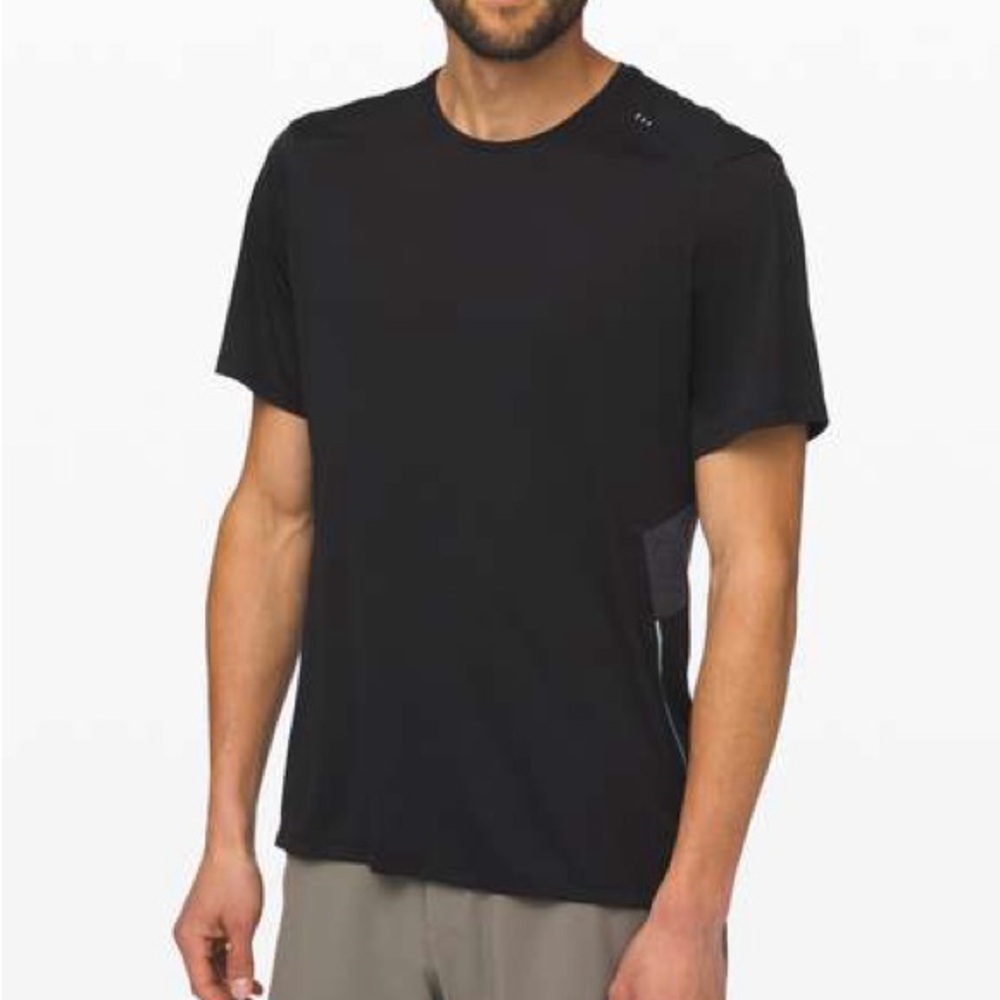 Men’s Lululemon Fast and Free Short Sleeve Black Shirt Medium